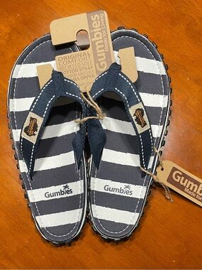 Men’s Gumbies Islander Navy & White Striped Flip-Flops